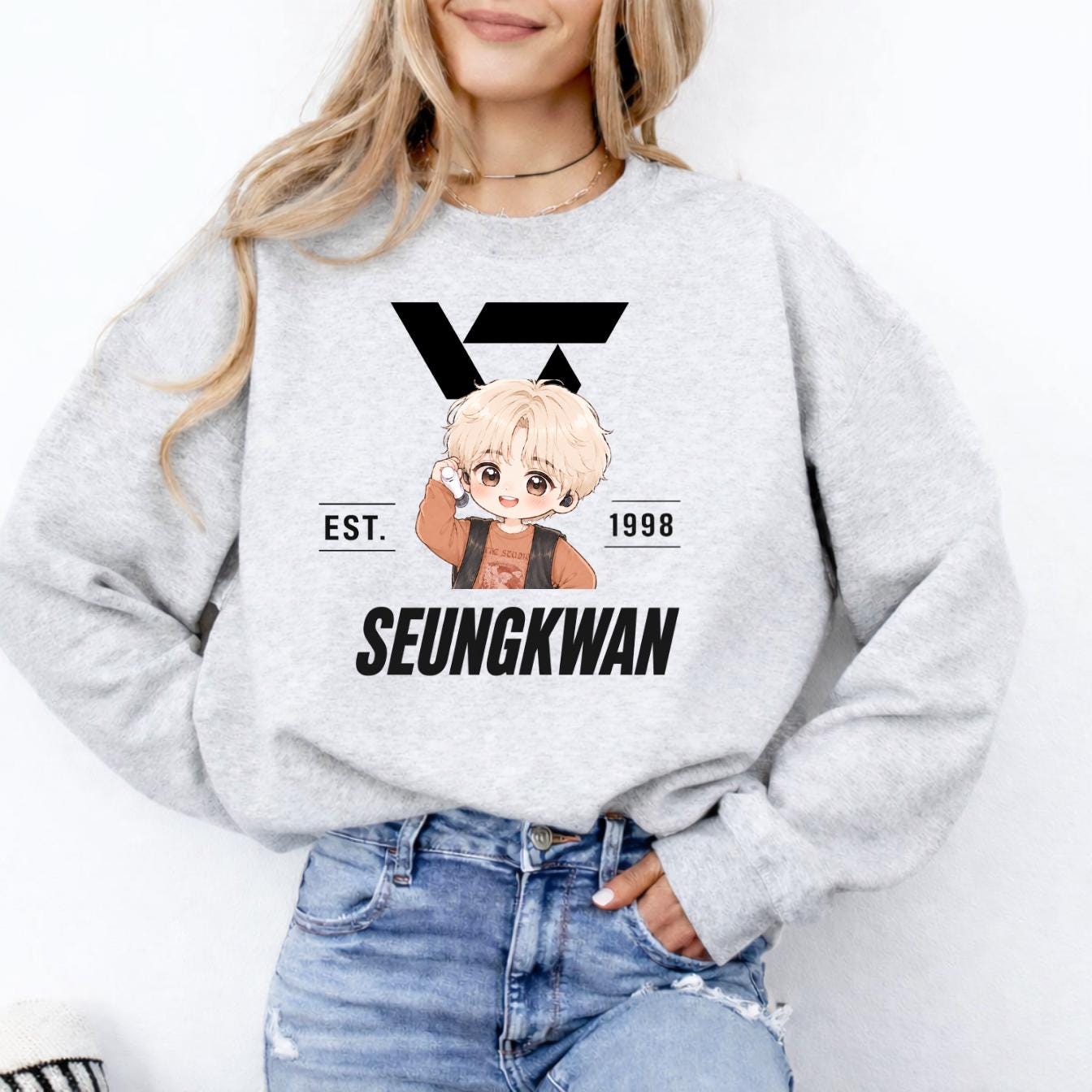 Non riesco a sentirti Sto ascoltando K-pop Cute Rabbit Kpop Felpa con Cappuccio
