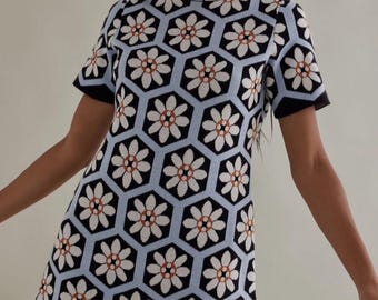 ANTHROPOLOGIE DRESS XL, mod, retro, vintage, QuALity, mini, flirty, groovy!