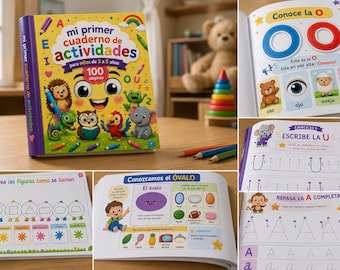 Spanish Activity Book for Kids 3-5 Years: Learn Letters, Shapes, Pre-writing (100 Pages)
