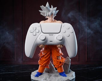Soporte para mando de videojuegos estilo Anime Warrior / Organizador de escritorio para juegos imprimible en 3D (STL/3MF)