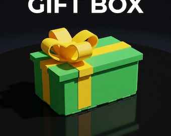 Archivo de impresión 3D para caja de regalo sorpresa con apertura automática / Diseño para impresión mecánica in situ (STL/3MF)