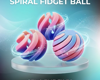 Juguete antiestrés con forma de bola espiral para impresión 3D / Juguete de escritorio articulado (STL 3MF)