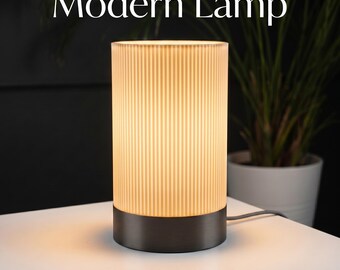Velora Glow STL 3MF / Elegante diseño de lámpara LED / Luz imprimible en 3D / Decoración moderna para el hogar