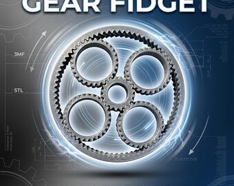 Juguete antiestrés con engranajes planetarios STL 3MF / Modelo de impresión 3D de spinner mecánico
