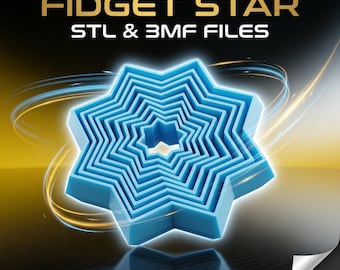 Fidget Star STL 3MF / Juguete antiestrés para impresión 3D / Impresión en contexto