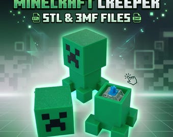 Pixel Monster Clicker STL 3MF / Juguete Clicker para impresión 3D / Juguete antiestrés imprimible