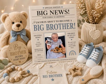 Big Brother Announcement | Personalised Pregnancy Reveal | Custom Baby Announcement | Digital Download