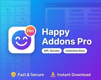 Happy Addons Pro für Elementor GPL | Unbegrenzte Seiten (Digitaler Download)