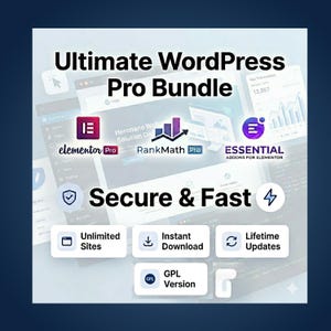 Pakiet Ultimate WordPress Pro: Elementor, Rank Math, niezbędne dodatki (GPL)