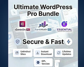 Ultimatives WordPress Pro Bundle: Elementor, Rank Math, Essential Addons (GPL)