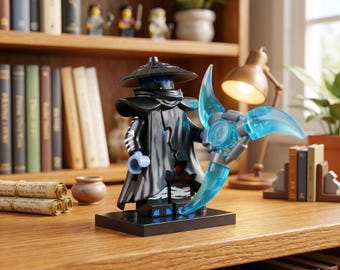Ninjago Nokt Shadow Curse Skeleton Ghost Warrior Minifigure, Lego-Compatible Dark Spirit Blade