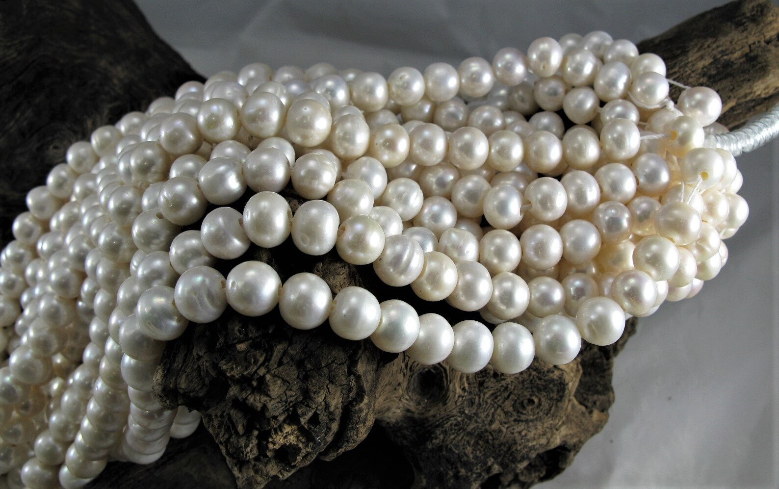 Large Hole Pearls Round Potato 1011mm Fresh Water Pearl Etsy