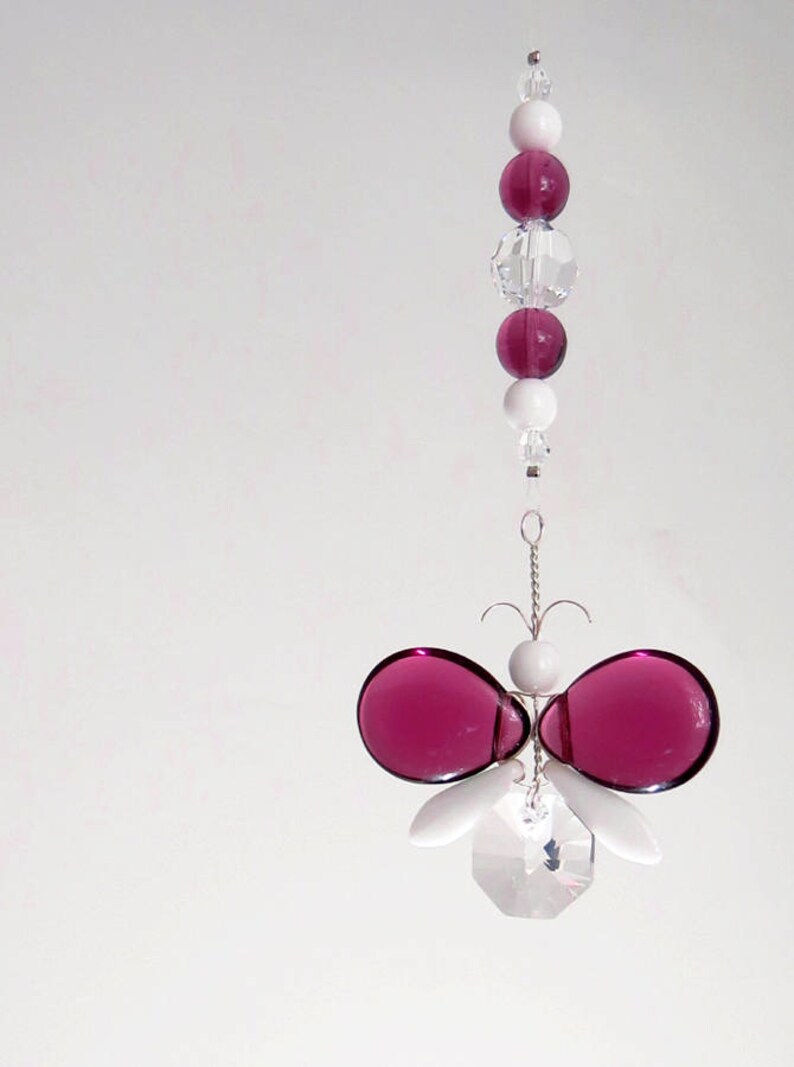 Rear View Mirror Charm Purple Butterfly Hanging Fairy Etsy