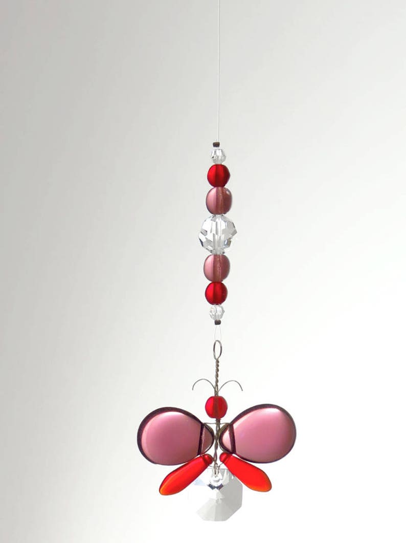 Rear View Mirror Charm Purple Butterfly Hanging Fairy Etsy