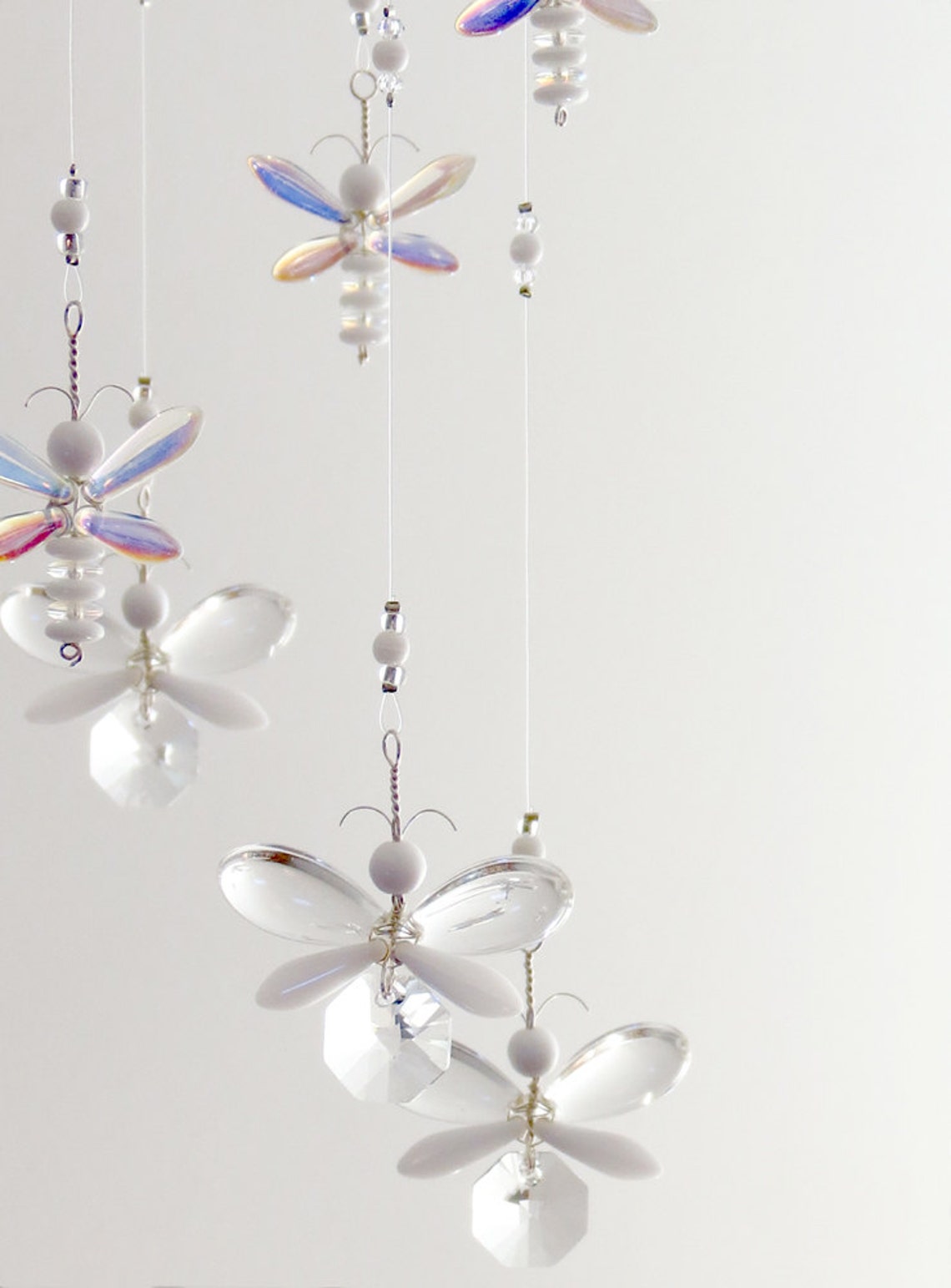 Wedding Mobile Nursery Decor Idea Fairy Mobile White Butterfly Etsy