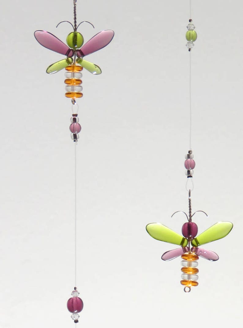 Púrpura mariposa móvil cristal Suncatcher niños móviles maestros regalo de cristal hada móvil colgante cristal vivero decoración regalo para su ornamento imagen 2