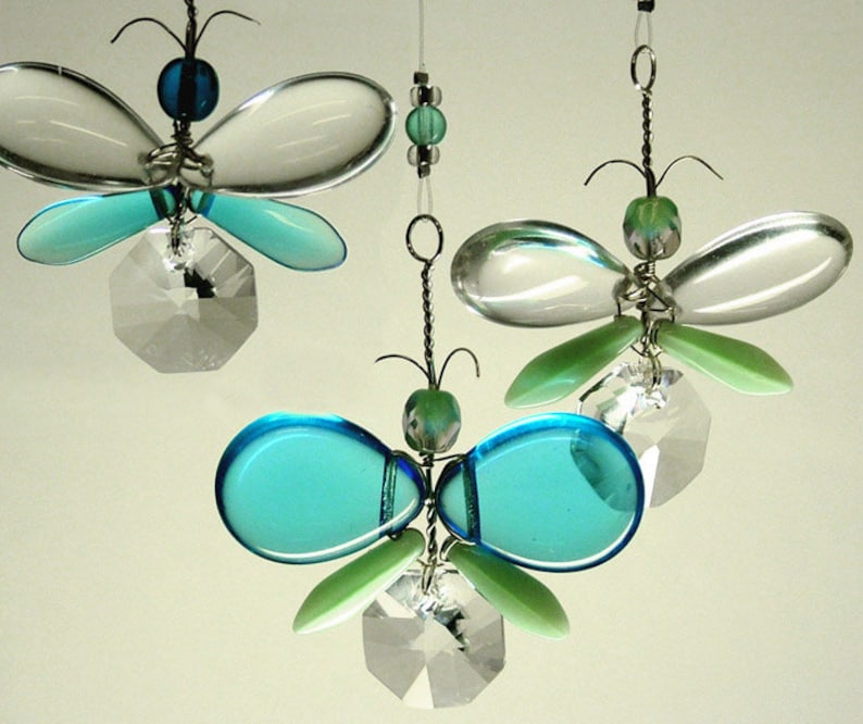 Blue Butterfly Crystal Mobile Suncatcher Children's Etsy