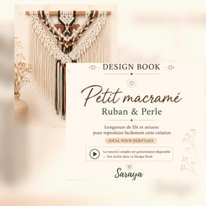 Makramee-Anleitungsbuch für Anfänger (PDF) – Kleiner Makramee-Wandbehang „Band & Perle“ – Inklusive Kordellängen, Tipps und Video-Tutorial