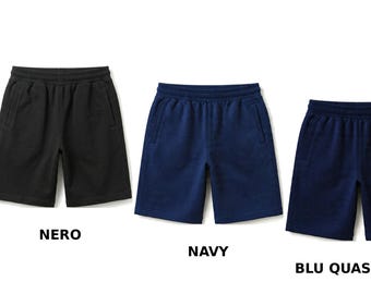 Hecho en Italia - Pantalones cortos de chándal con bolsillos ribeteados, de algodón jersey.