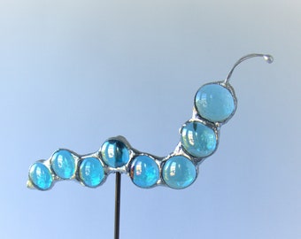 Pebble Caterpillar Plant Stake Decoration