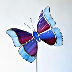 Stained Glass Double Winged Plant Stake - Very Large