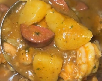 Recept på kyckling- och räkgryta