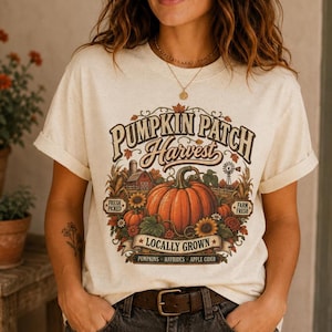 Pumpkin Patch Shirt, Fall Harvest T-Shirt, Vintage Pumpkin Graphic Tee, Autumn Farm Shirt, Pumpkin Picking Fall Lover Gift
