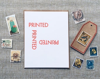 Printed - letterpress print / print shop / printer / printing / for a printer / for a print shop / print / printed by hand / wall decor