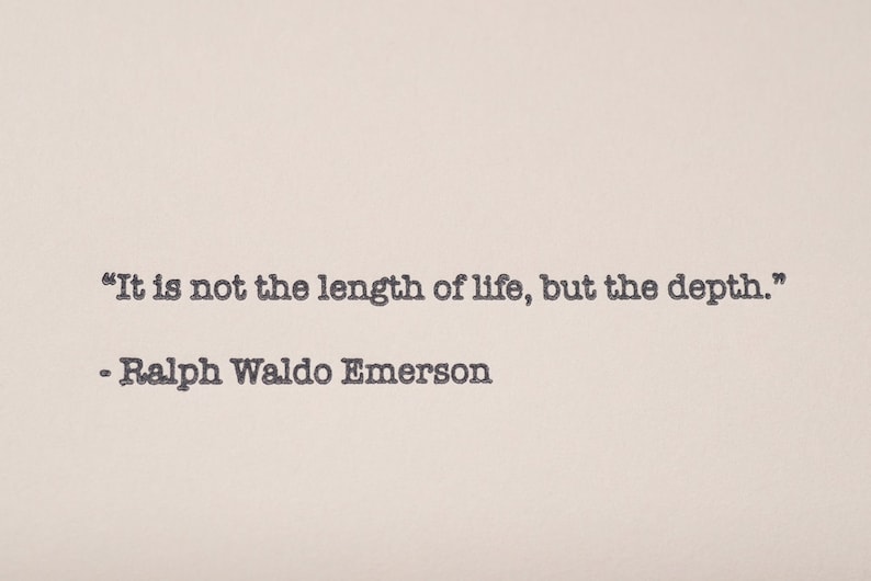 Ralph Waldo Emerson Quote Letterpress Print / Quote / Wall - Etsy