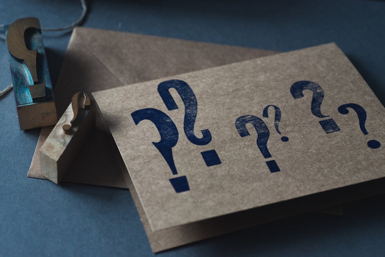 Question Mark Letterpress Card / Blank Card / Question / - Etsy