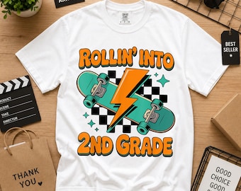Comfort Colors® Rolling Into Second Grade Back To School First Day Of Scool T-Shirt