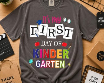 Comfort Colors® happy my first day of kinder garten cute back to scool gift T-Shirt