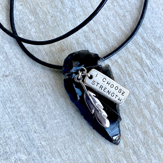 Native american arrowhead necklaces for best sale mens