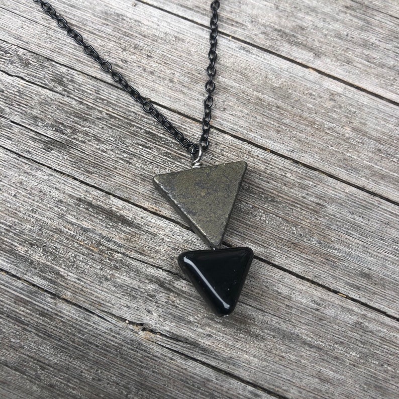 BLACK ARROW NECKLACE Cool Dad Jewelry Geometric Jewelry Native American Mens Minimalist Necklace Birthday Gift for Him Graduation Gift