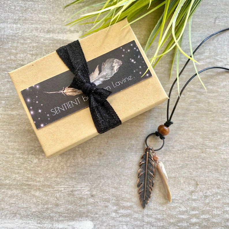 Native American Feather Necklace Unisex Simple Feather Charm Necklace ...