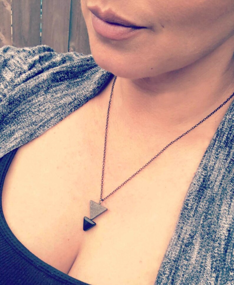 BLACK ARROW NECKLACE Cool Dad Jewelry Geometric Jewelry Native American Mens Minimalist Necklace Birthday Gift for Him Graduation Gift
