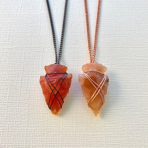 Carnelian Necklace Real Arrowhead Amulet Authentic American Indian Jewelry Wellbeing Gift For Her Healing Stone Pendant Men Birthday Gift