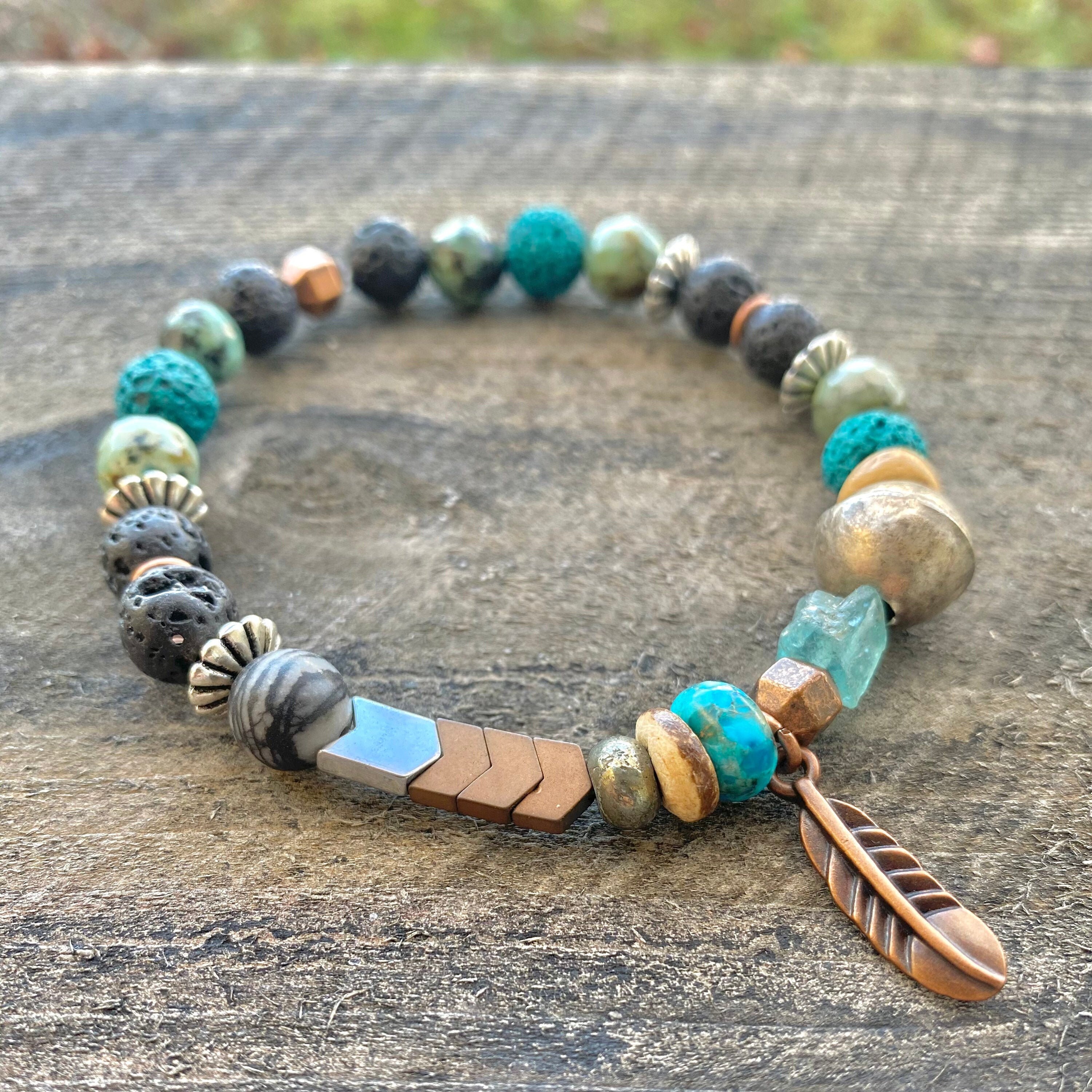 Wellness Bracelet Free Spirit Jewelry Meaningful Gift Man Native American  Boho Tribal Bracelet Self Love Jewelry Symbolic Wellbeing Bracelet 