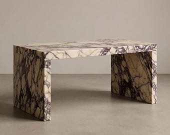 Calacatta Viola Marble Coffee Table - Modern Living Room Table