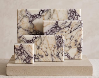 Handcrafted Calacatta Viola Marble Slab – Natural Stone Surface, Luxury Home Decor, Gift