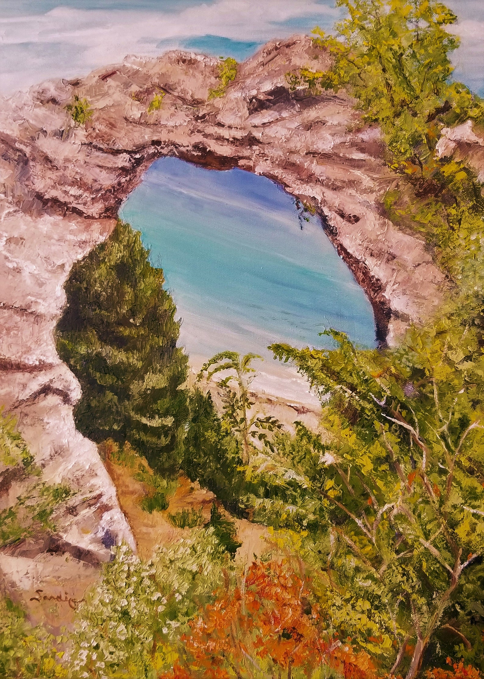 MACKINAC ISLAND Arch Rock Original Oil Painting by Michigan Etsy
