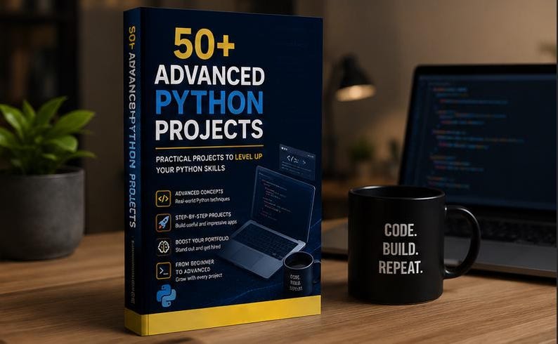 Cahier d'exercices pour projets Python avancés | POO, asynchrone, API, compétences en codage (téléchargement PDF) image 1