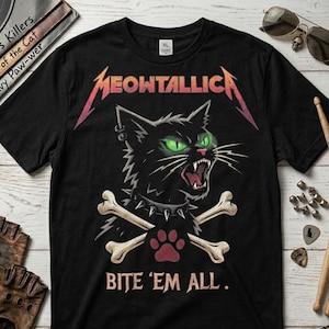 Meowtallica Tshirt - Etsy