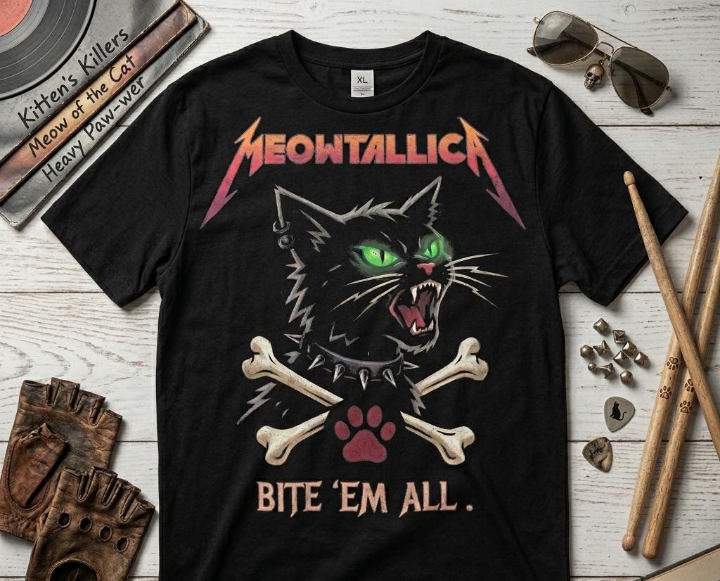 Meowtallica shirt - Etsy 日本