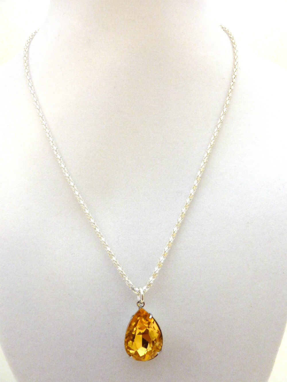 Yellow Topaz Necklace Golden Yellow 