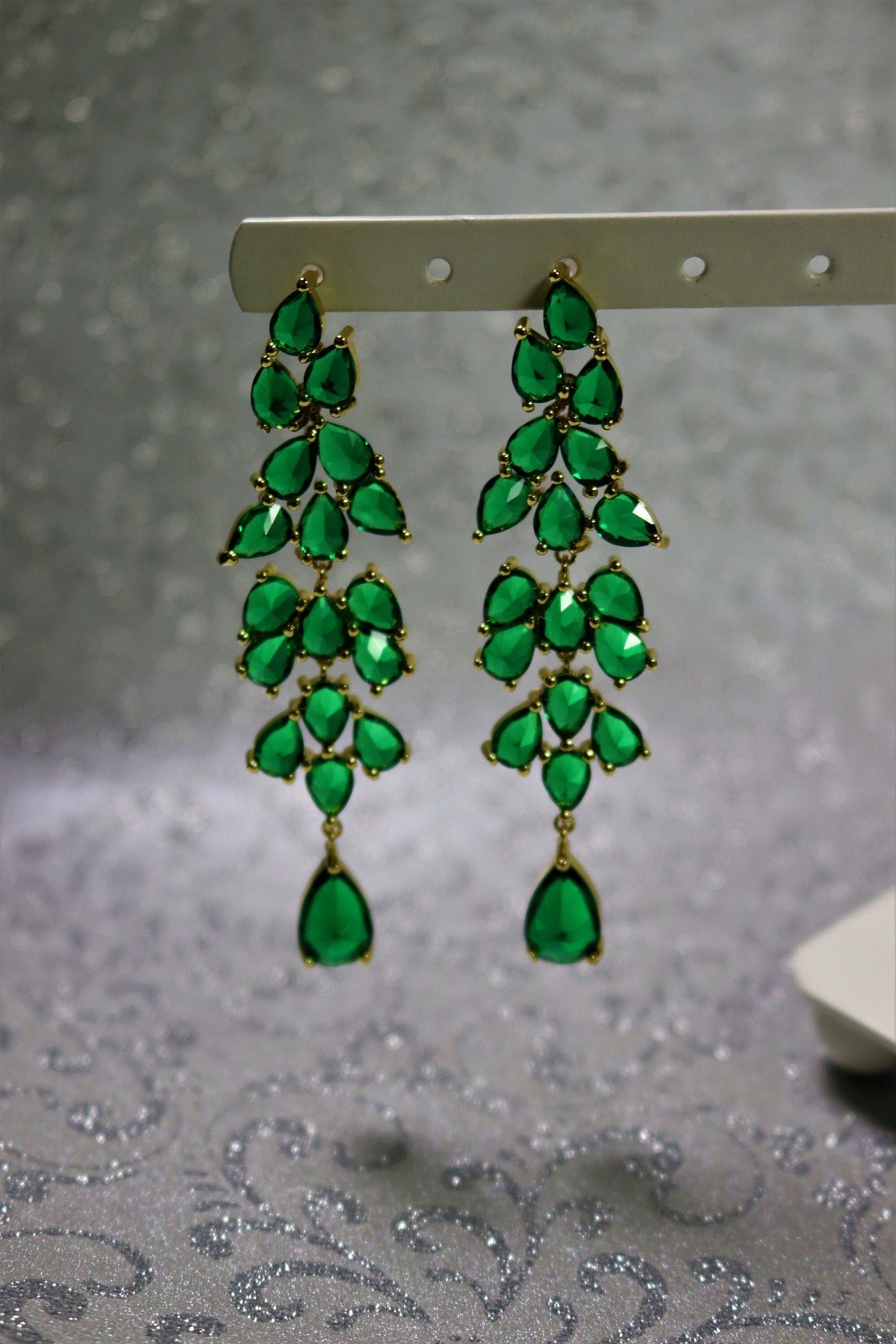EMERALD GREEN EARRINGS | Rebekajewelry