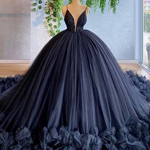Tulle Evening Gown Beaded Dress Ball Gown - Etsy