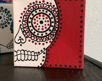 Day of Dead - Red Canvas