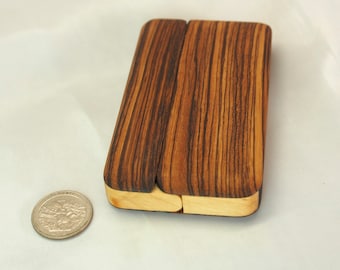 Wood Wallet and Business Card Case is hand made, a perfect distinctive gift for him or her