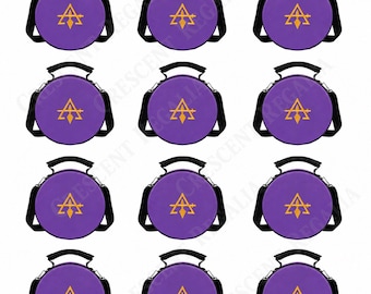 Royal Select Master Cap Case Set of 12 Purple Cryptic Mason Council Crown Storage